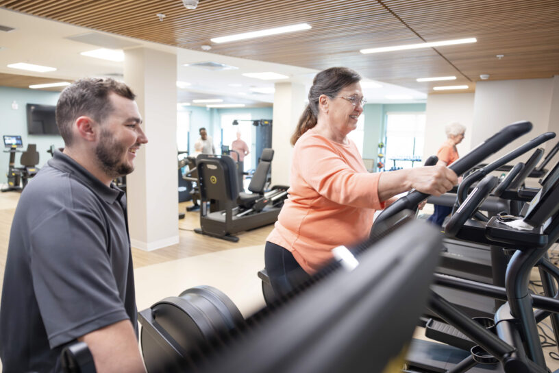 Mary and coach treadmill